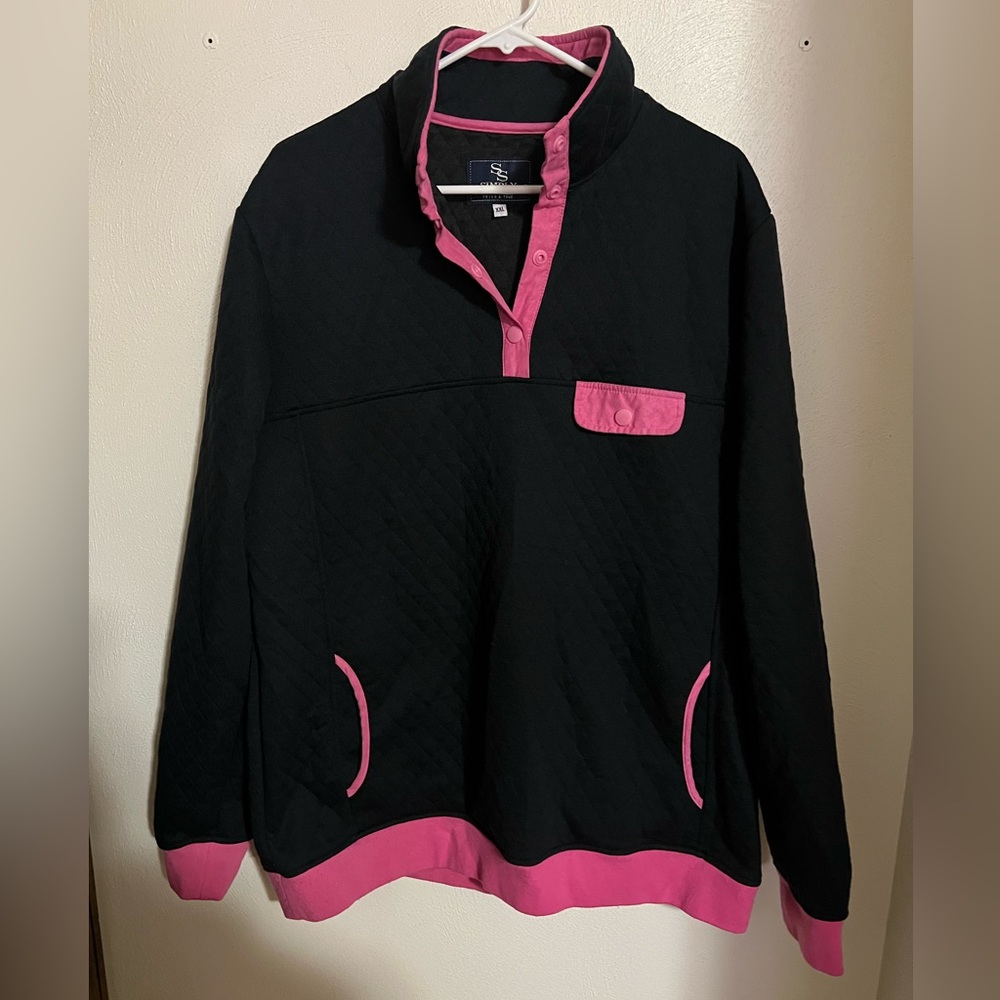 Simply Southern Black and Pink Sweatshirt